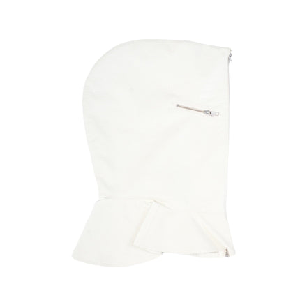 “Devil's Horn”Leather Zipper balaclava (White)