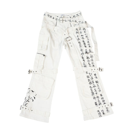 【1of1-REMAKE】“Bamboo”Double Belt Multi-Pocket Pants