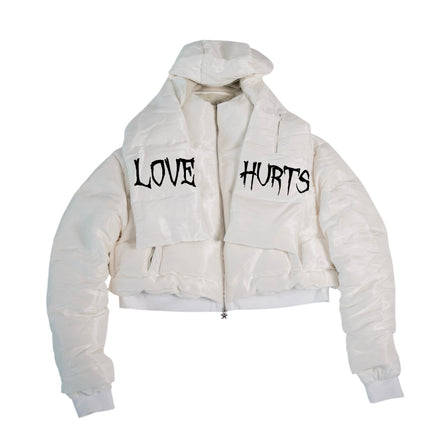 【1of1-REMAKE】“Love Hurts” Mental Down Jacket（White）
